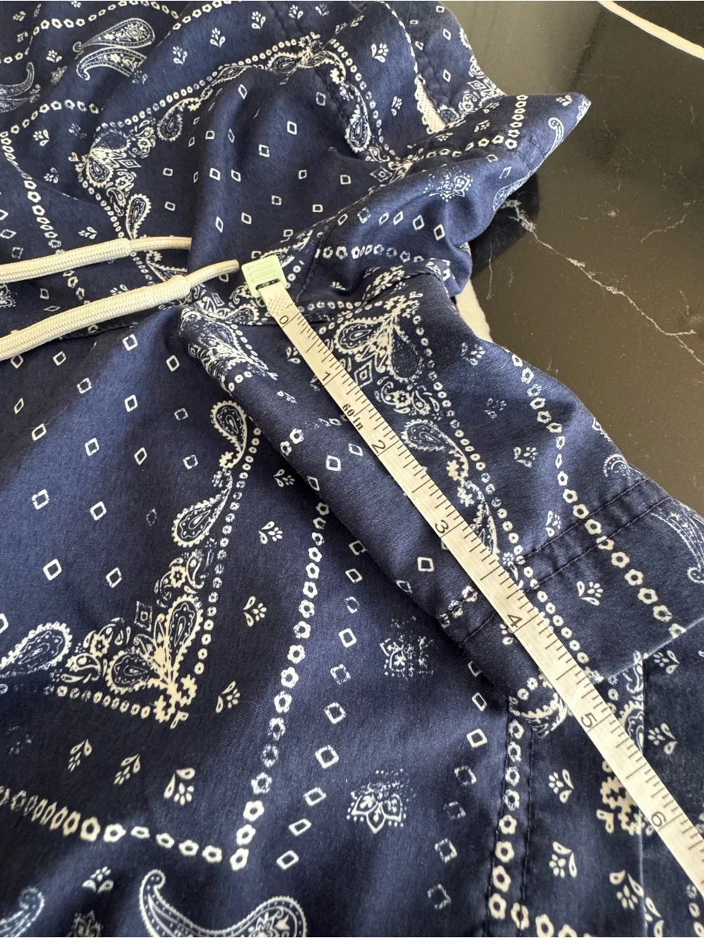 PacSun Navy Bandana Print Swim Trunks